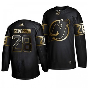 Devils Damon Severson Black Golden Edition Authentic Adidas Jersey - Sale