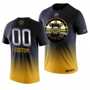 Boston Bruins Yellow Midnight Mascot Custom T-shirt - Sale