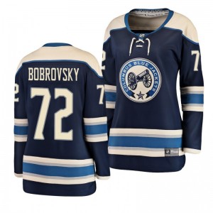 Women's Blue Jackets Sergei Bobrovsky Fanatics Breakaway Player Navy Alternate Jersey - Sale