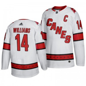 Justin Williams Hurricanes White Authentic Player Road Away Jersey - Sale