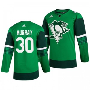 Penguins Matt Murray 2020 St. Patrick's Day Authentic Player Green Jersey - Sale