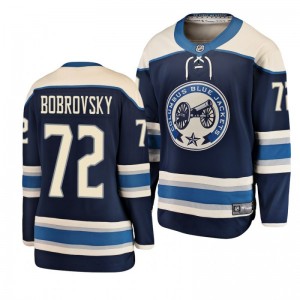 Youth Blue Jackets Sergei Bobrovsky Navy Fanatics Breakaway Player Alternate Jersey - Sale