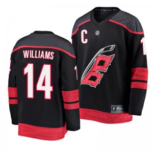 Justin Williams Hurricanes Black Breakaway Player Fanatics Branded Alternate Youth Jersey - Sale