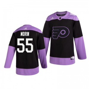 Samuel Morin Flyers Black Hockey Fights Cancer Practice Jersey - Sale