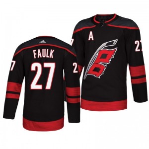 Justin Faulk Hurricanes Player Authentic Alternate Black Jersey - Sale