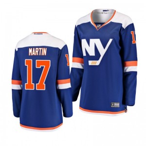 Women's Blue Islanders Matt Martin Fanatics Breakaway Alternate Jersey - Sale