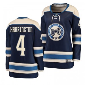 Women's Blue Jackets Scott Harrington Breakaway Player Navy Alternate Jersey - Sale