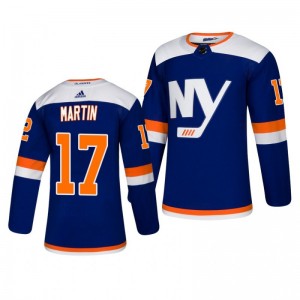 Islanders Matt Martin Authentic Adidas Blue Alternate Jersey - Sale