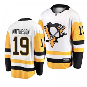 Away Breakaway Player Penguins Mike Matheson White Jersey - Sale