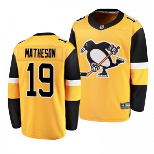 Alternate Breakaway Player Penguins Mike Matheson Gold Jersey - Sale