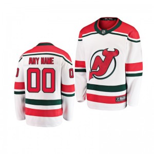 Youth Devils Custom White Breakaway Player Alternate Jersey - Sale