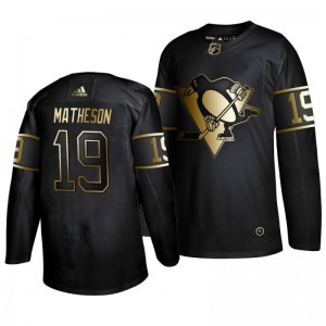 Golden Edition Authentic Player Penguins Mike Matheson Black Jersey - Sale