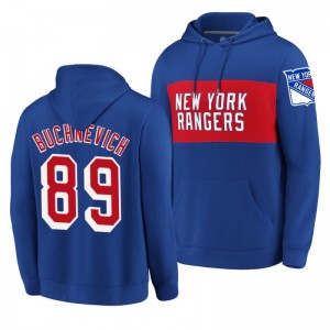 Rangers Pavel Buchnevich Classics Faux Cashmere Pullover Royal Hoodie - Sale