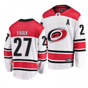 Hurricanes 2019 Stanley Cup Playoffs Eastern Conference Final Justin Faulk Jersey White - Sale