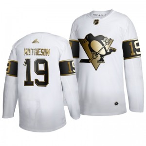 Golden Edition Authentic Player Penguins Mike Matheson White Jersey - Sale