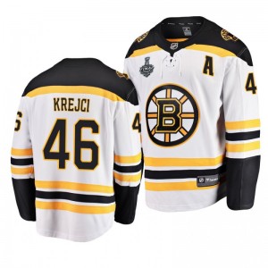 Bruins 2019 Stanley Cup Final David Krejci Away Breakaway White Youth Jersey - Sale