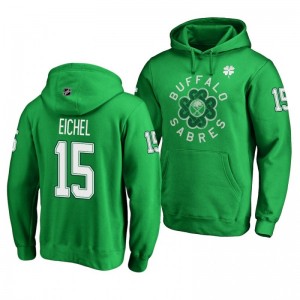 Jack Eichel Buffalo Sabres St. Patrick's Day Green Pullover Hoodie - Sale