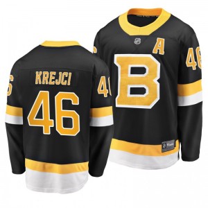 Men's Bruins David Krejci Black Alternate Breakaway Premier Jersey - Sale