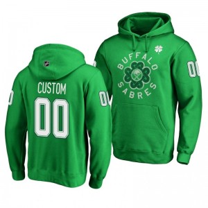 Custom Buffalo Sabres St. Patrick's Day Green Pullover Hoodie - Sale