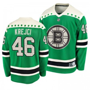 Bruins David Krejci 2020 St. Patrick's Day Replica Player Green Jersey - Sale