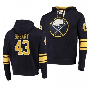Conor Sheary Sabres 2019-20 Kinship Navy Red Jacket Hoodie - Sale