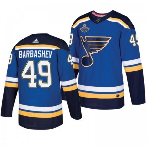 Blues 2019 Stanley Cup Champions Royal Adidas Authentic Ivan Barbashev Jersey - Sale