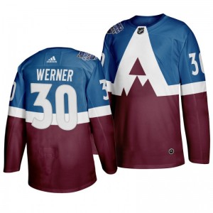 Adam Werner #30 2020 NHL Stadium Series Colorado Avalanche Adidas Authentic Jersey - Blue - Sale