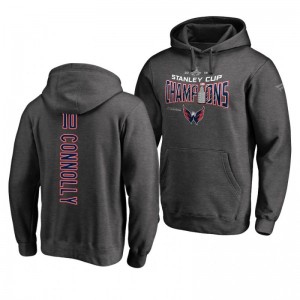 Brett Connolly Capitals 2018 Heather Charcoal Pullover Stanley Cup Champions Hoodie - Sale