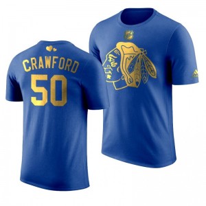 Chicago Blackhawks Corey Crawford Blackhawks Royal T-Shirt - Sale