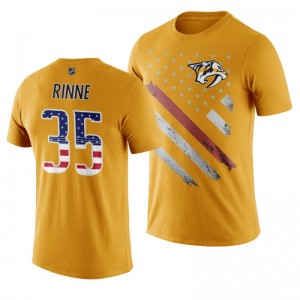 Pekka Rinne Predators Gold Independence Day T-Shirt - Sale