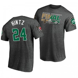 Stars Roope Hintz Charcoal 2020 Stanley Cup Playoffs Western Conference Final Matchup Tee - Sale
