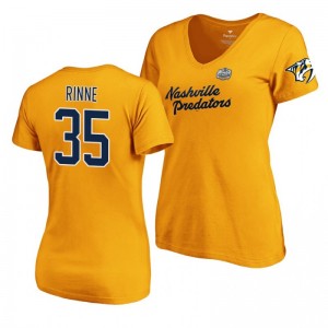 Nashville Predators Pekka Rinne Gold 2020 Winter Classic Women's T-Shirt - Sale