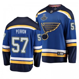 Blues 2019 Stanley Cup Champions David Perron Home Breakaway Player Jersey - Blue - Sale