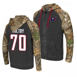 Capitals Braden Holtby RealTree Camo Pullover Hoodie Gray - Sale