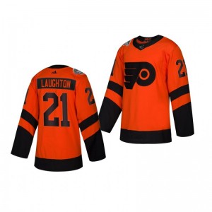 Flyers Scott Laughton 2019 NHL Stadium Series Authentic Player orange Youth Jersey - Sale