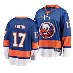 Islanders 2019 Stanley Cup Playoffs Matt Martin Breakaway Player Royal Jersey - Sale