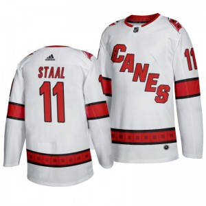 Jordan Staal Hurricanes White Authentic Player Road Away Jersey - Sale