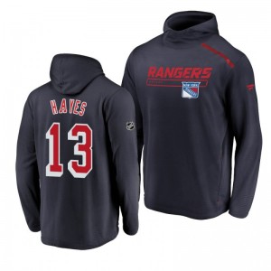 New York Rangers Kevin Hayes Rinkside Transitional authentic pro Navy Hoodie - Sale