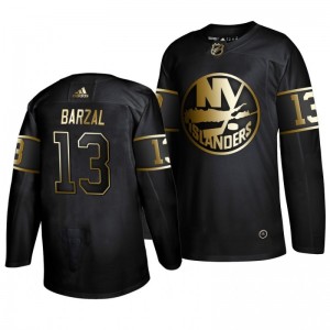 Mathew Barzal Islanders Golden Edition  Authentic Adidas Jersey Black - Sale