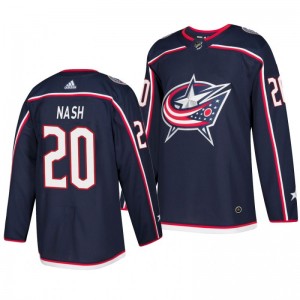 Blue Jackets Riley Nash Navy Home Adidas Authentic Jersey - Sale