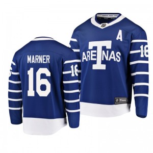 Men's Toronto Arenas Mitchell Marner #16 Blue Throwback Breakaway Player Jersey - Sale
