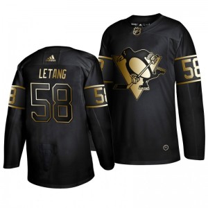 Kris Letang Penguins Golden Edition  Authentic Adidas Jersey Black - Sale