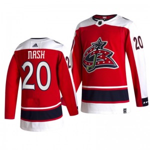 Blue Jackets riley nash 2021 Reverse Retro Red Authentic Jersey - Sale