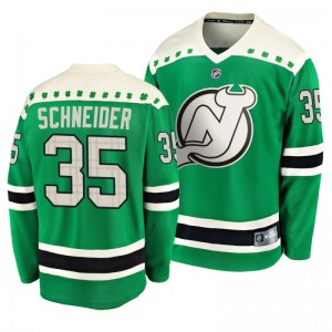 Devils Cory Schneider 2020 St. Patrick's Day Replica Player Green Jersey - Sale
