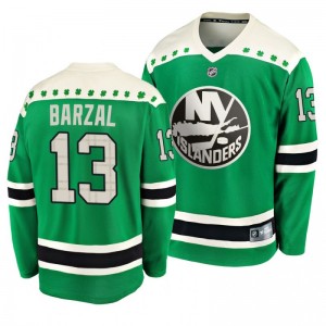 Islanders Mathew Barzal 2020 St. Patrick's Day Replica Player Green Jersey - Sale