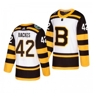 David Backes Bruins 2019 Winter Classic Authentic Player White Jersey - Sale