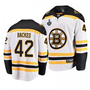 Bruins 2019 Stanley Cup Final David Backes Away Breakaway White Youth Jersey - Sale