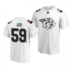Predators Roman Josi White 2019 NHL All-Star T-shirt - Sale