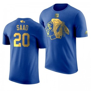 Chicago Blackhawks Brandon Saad Blackhawks Royal T-Shirt - Sale