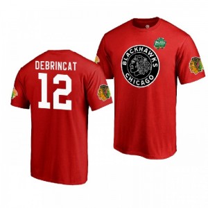 Alex DeBrincat Blackhawks 2019 Winter Classic Fanatics Primary Logo T-Shirt Red - Sale